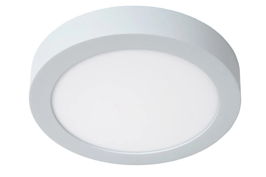 Lucide BRICE-LED - Lámpara de techo Baño - Ø 24 cm - LED Regul. - 1x15W 3000K - IP44 - Blanco - apagado